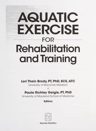 Aquatic exercise for rehabilitation and training