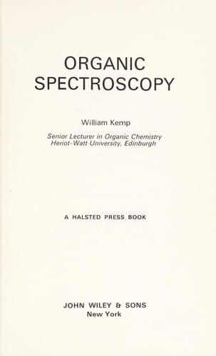 Organic spectroscopy