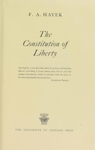 The constitution of liberty