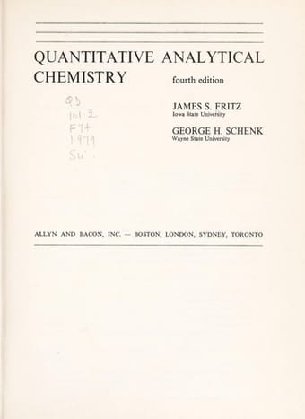 Quantitative analytical chemistry