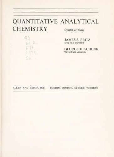 Quantitative analytical chemistry