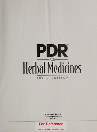 PDR for herbal medicines