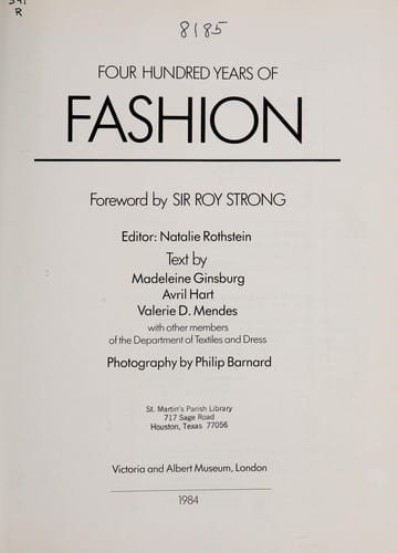 Four hundred years of fashion