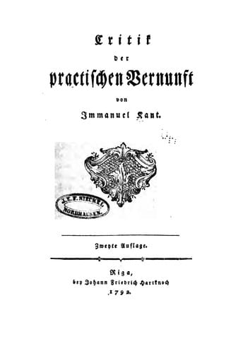 Kritik der praktischen Vernunft