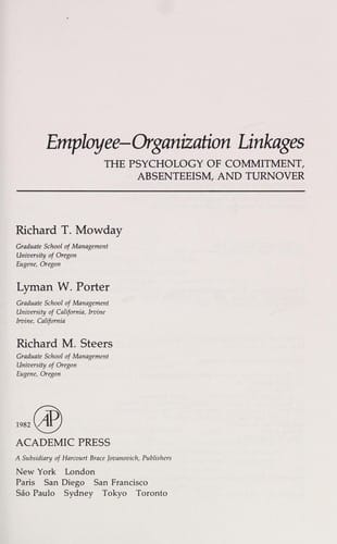Employee-organization linkages