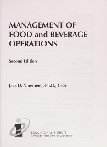 Management of food and beverage operations