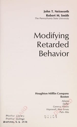 Modifying retarded behavior