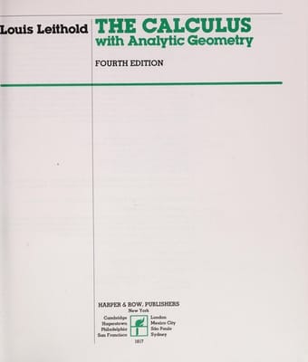 The calculus, with analytic geometry