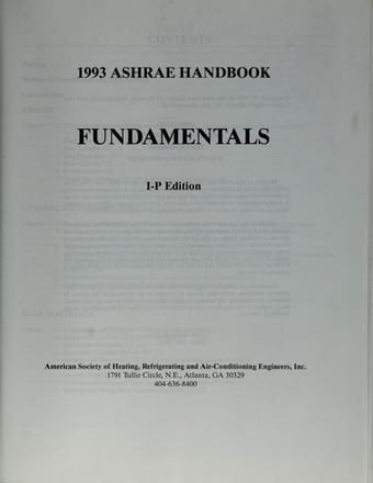 1993 ASHRAE handbook : fundamentals