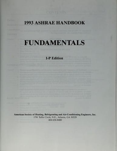 1993 ASHRAE handbook : fundamentals