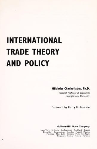 International trade theory and policy