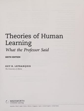 Theories of human learning