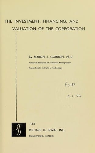 The investment, financing, and valuation of the corporation