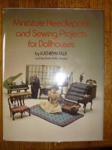 Miniature needlepoint and sewing projects for dollhouses