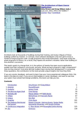 The architecture of open source applications