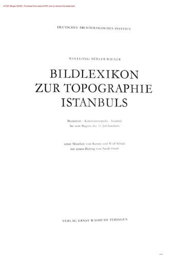 Bildlexikon zur Topographie Istanbuls