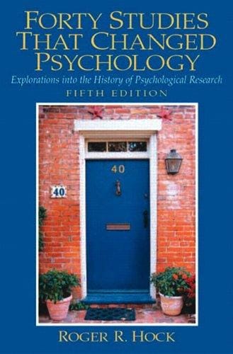 Forty studies that changed psychology
