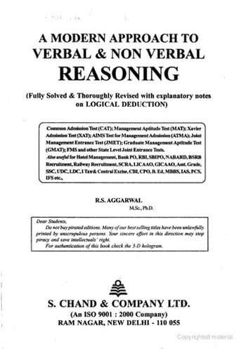 Modern approach to verbal and non-verbal reasoning
