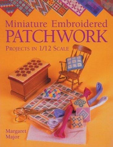 Miniature embroidered patchwork