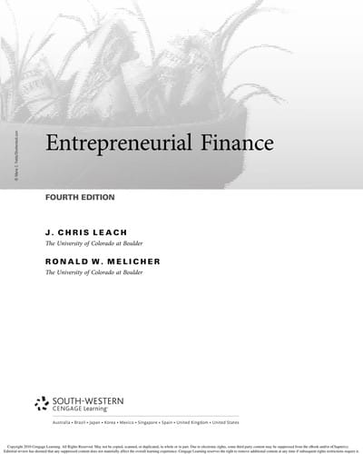 Entrepreneurial finance