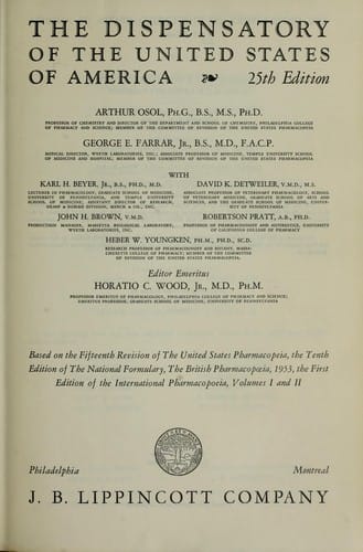 The dispensatory of the United States of America