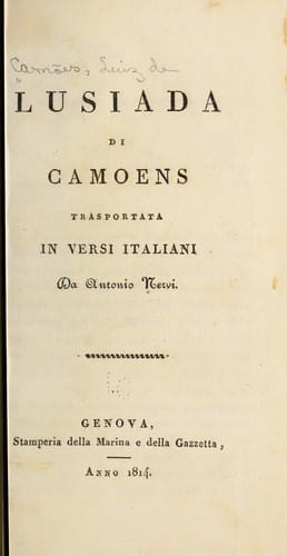 Lusiada di Camoens, trasportata in versi italiani