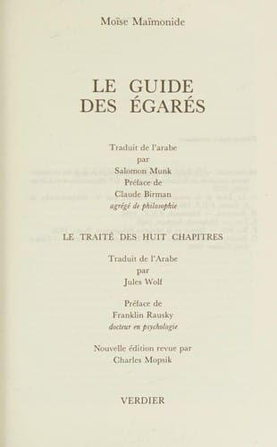 Le guide des égarés