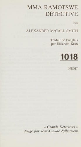 Mma Ramotswe détective