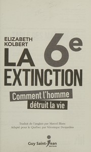 La 6e extinction