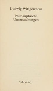 Philosophische Untersuchungen.