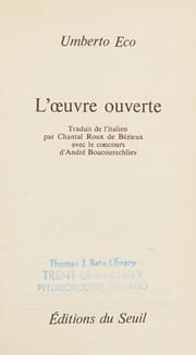 L' Œuvre ouverte