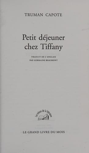 Petit déjeuner chez Tiffany