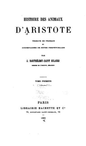 Histoire des animaux