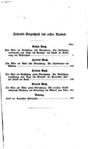 Die Welt als Wille und Vorstellung