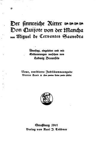 Der sinnreiche Junker Don Quixote von La Mancha