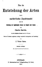 Über die Entstehung der Arten durch natürliche Zuchtwahl