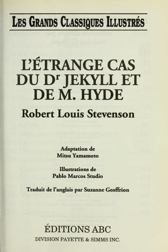 L'e trange cas du Dr Jekyll et de M. Hyde