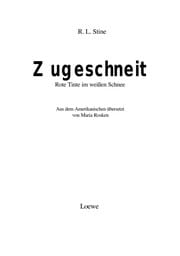 Zugeschneit. Rote Tinte auf weißem Schnee.