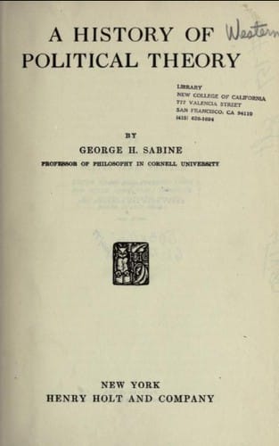 A History of Political Theory