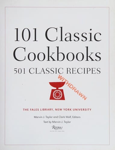 101 classic cookbooks, 501 classic recipes