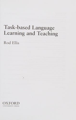 Task-based language learning and teaching