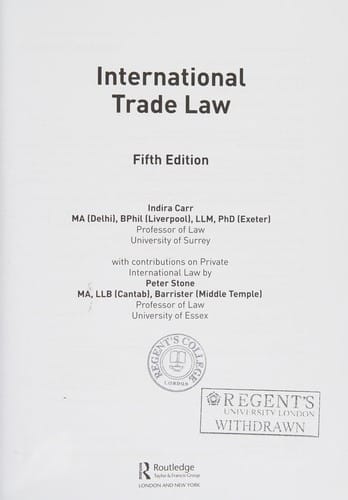 International trade law