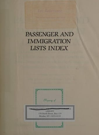 Passenger and Immigration Lists Index