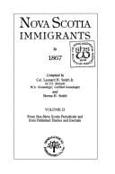 Nova Scotia immigrants to 1867