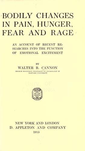 Bodily changes in pain, hunger, fear and rage