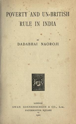Poverty and un-British rule in India