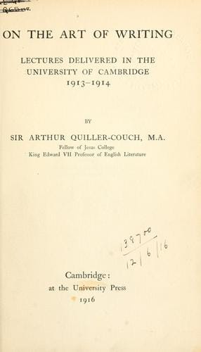 On the art of writing