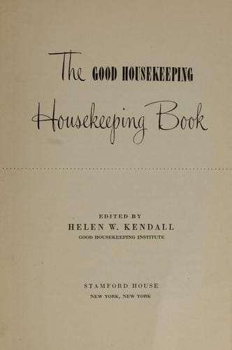 The Good Housekeeping Housekeeping Book