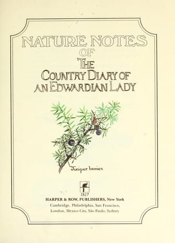 Nature Notes of the Country Diary of an Edwardian Lady