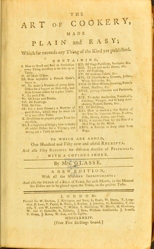 The art of cookery, made plain and easy